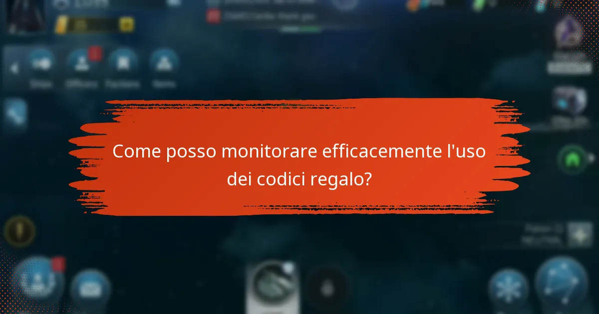 Come posso monitorare efficacemente l’uso dei codici regalo?